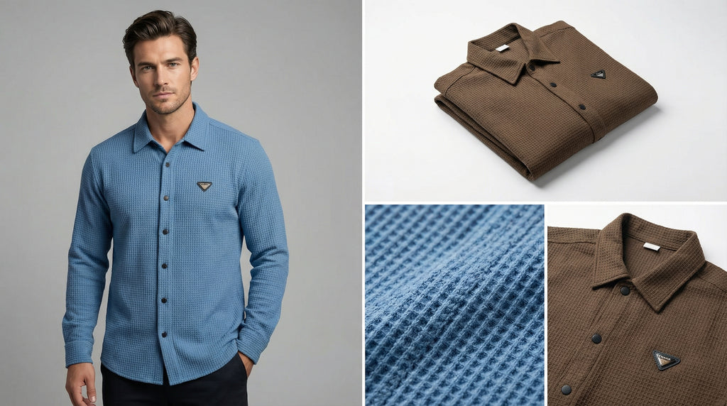 AUREN Mesh Sleeve V-Neck Polo