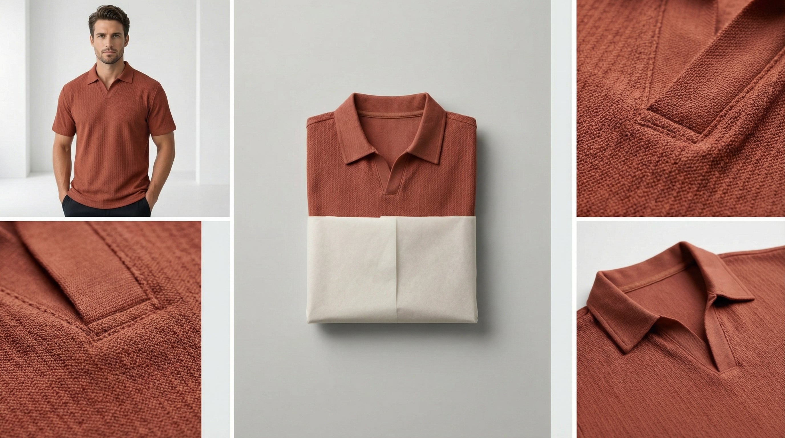 AUREN Textured Knit Polo OLD MONEY