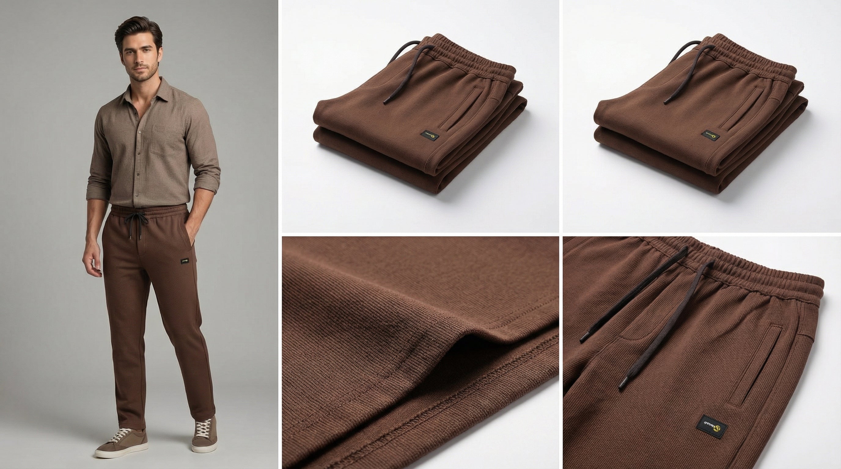 AUREN Textured Smart Joggers Trousers