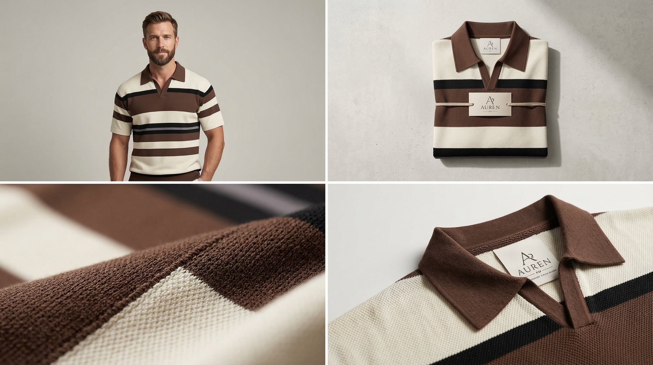 AUREN Textured Stripped Shirt – Modern Summer Casual