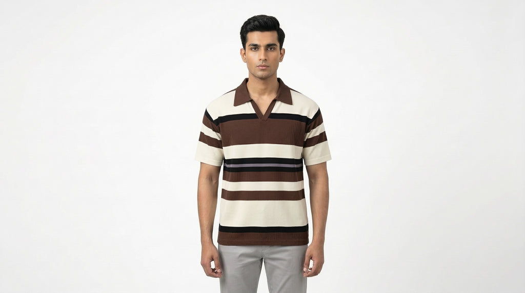 AUREN Textured Stripped Shirt – Modern Summer Casual