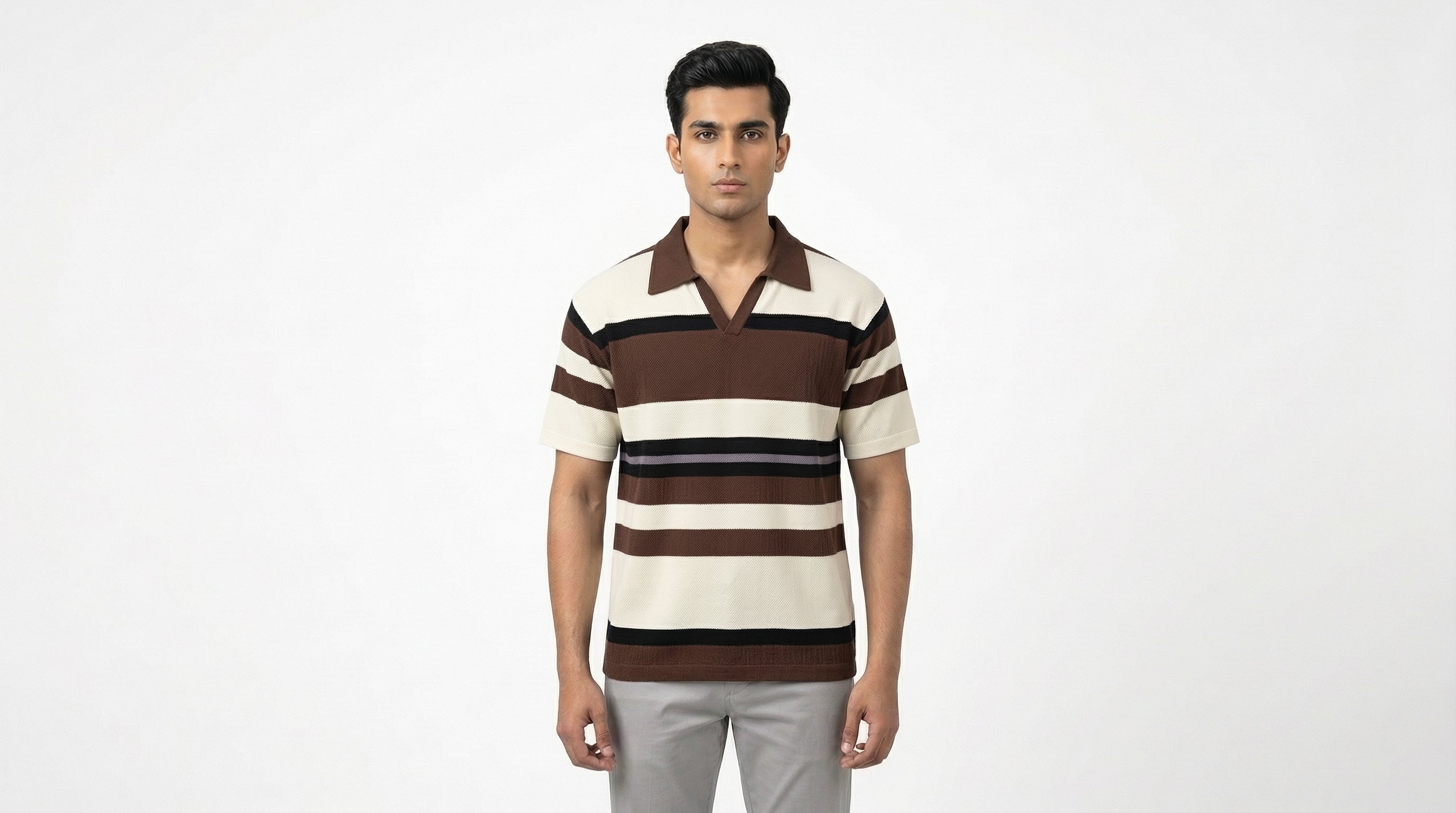 AUREN Textured Stripped Shirt – Modern Summer Casual