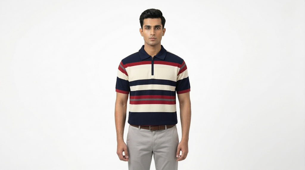 AUREN Textured Stripped Shirt – Modern Summer Casual