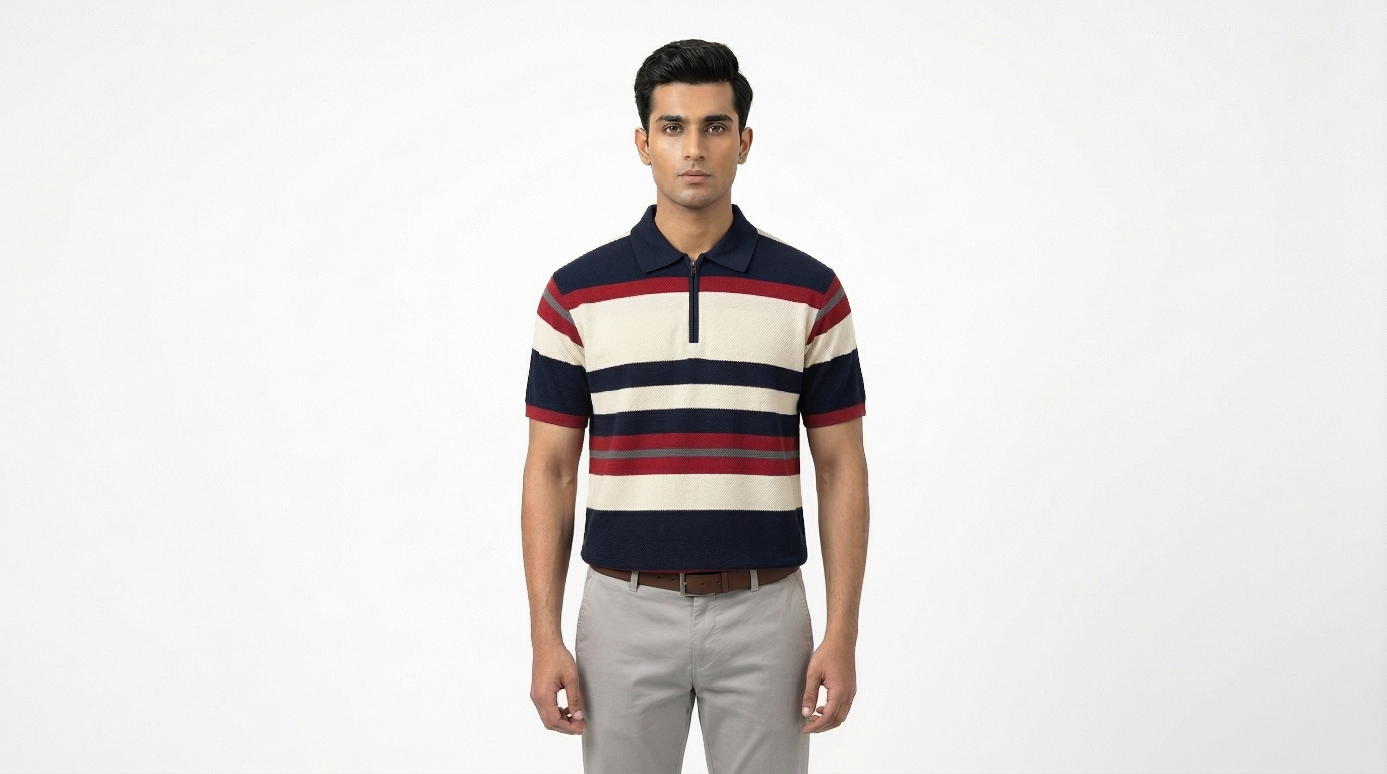 AUREN Textured Stripped Shirt – Modern Summer Casual